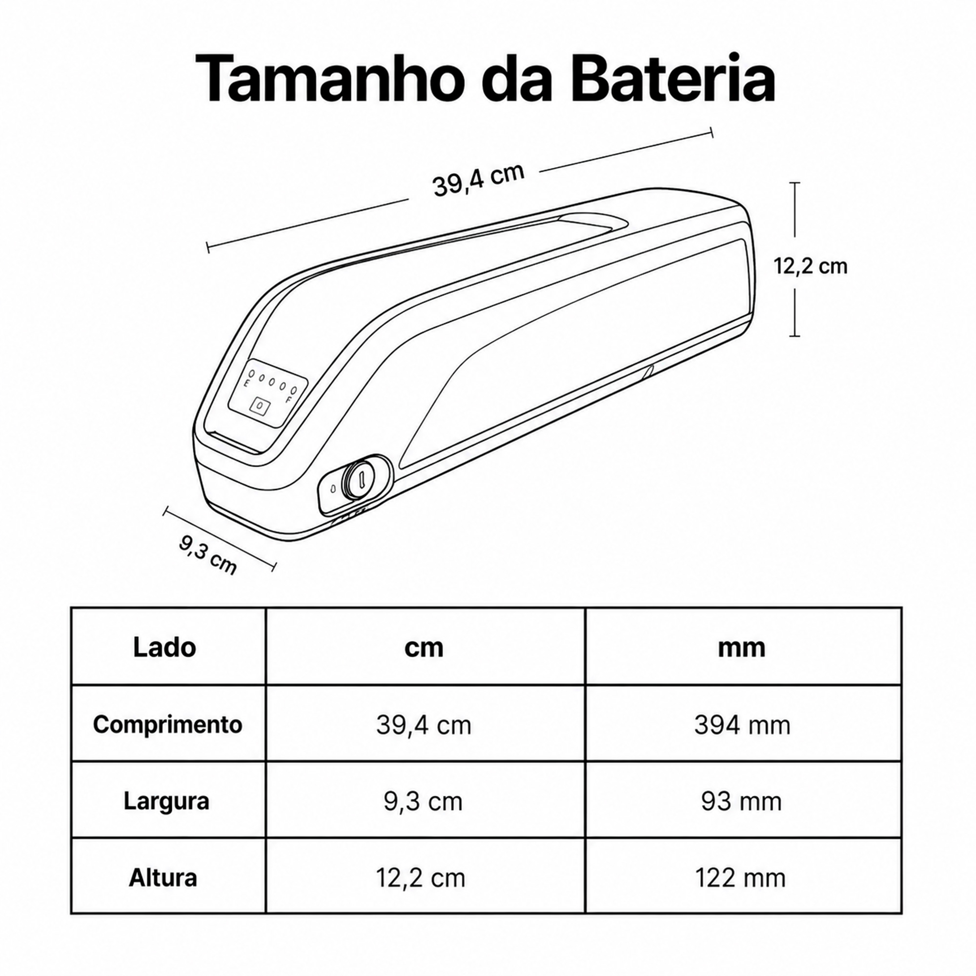 Bateria Lítio Hailong Kate KT-E27 21700 48V 20Ah - Imagem 8
