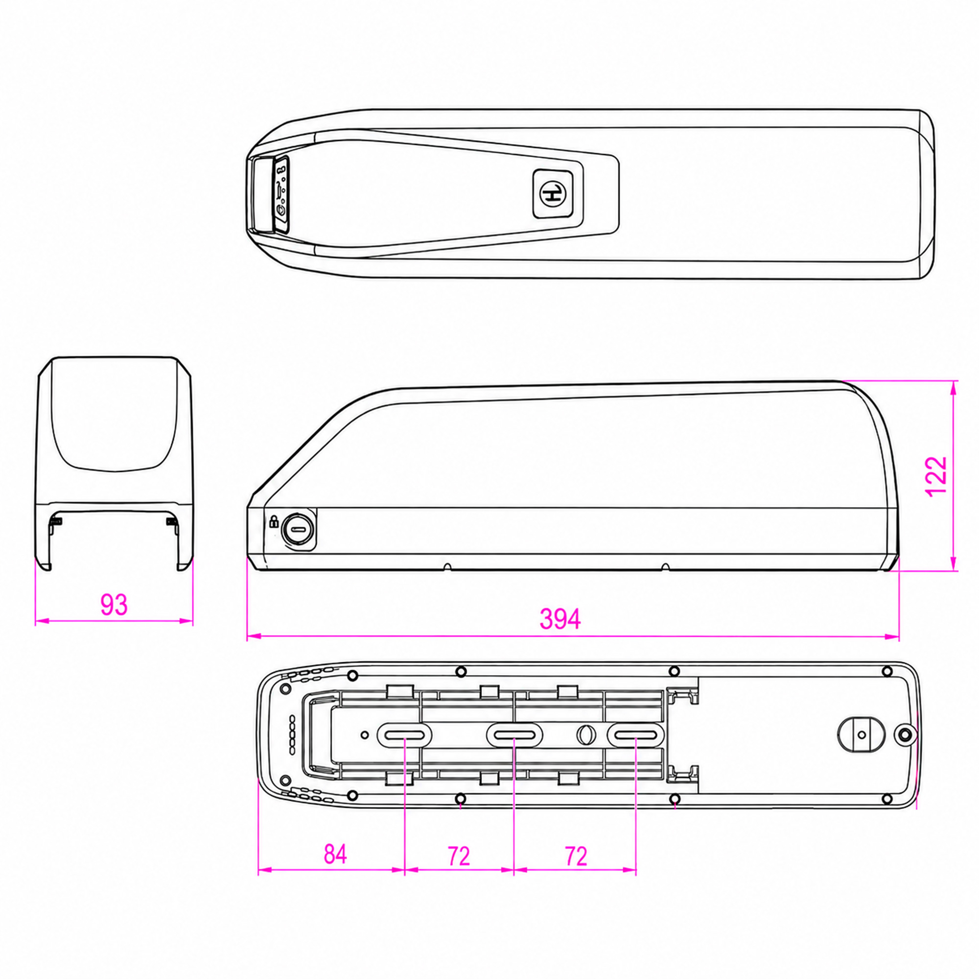 Bateria Lítio Hailong Kate KT-E27 21700 48V 20Ah - Imagem 9